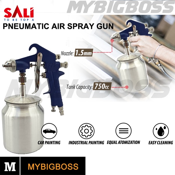 SALI Professional Pneumatic Air Spray Gun 1.5mm Nozzle 750cc Wall ...