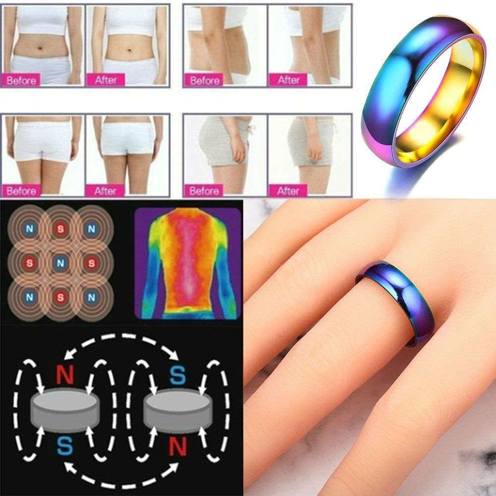 Metal Slimming Magnetic Ring Weight Loss Health Care Anti-Cellulite ...