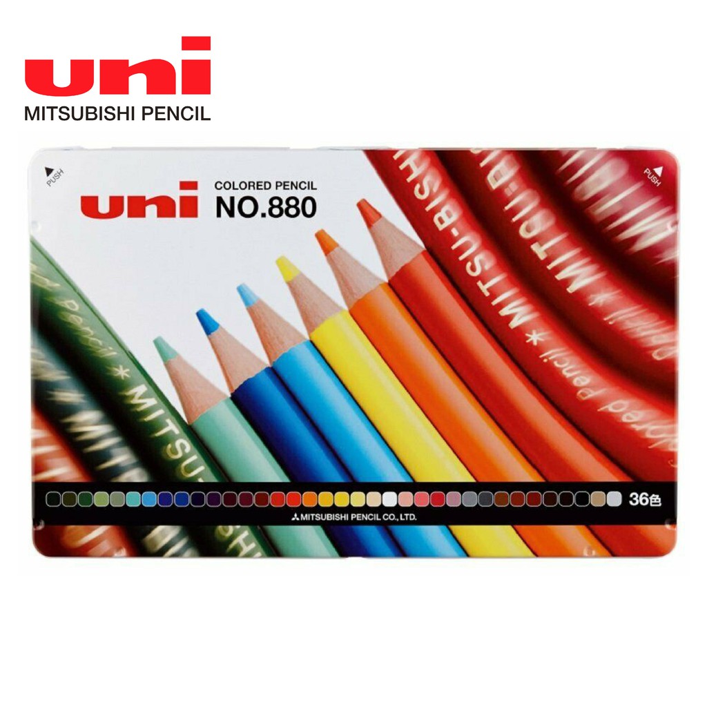 UNI】 Mitsubishi 880 Color Pencil 12/24/36 Colors Set Shopee Malaysia