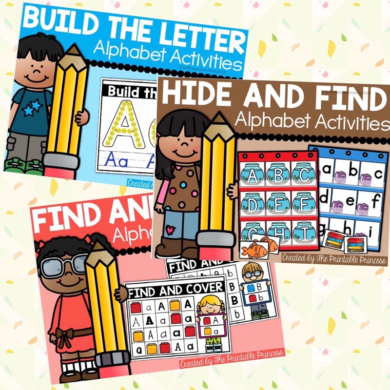 Printable Alphabet Activities for Kindergarden 120++ Sheets | Shopee ...