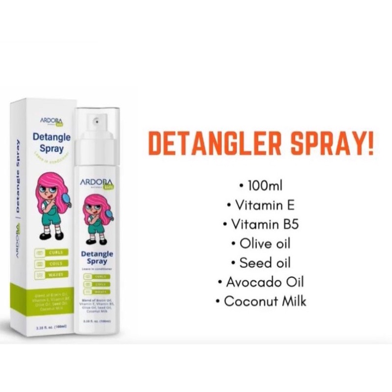 Ardora Hair Detangle Spray By Ardora Natural (Perapi Tanpa Bilas