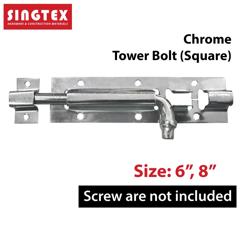 [READY STOCK] Heavy Duty Chrome Tower Bolt Lock Latch Door Bolt