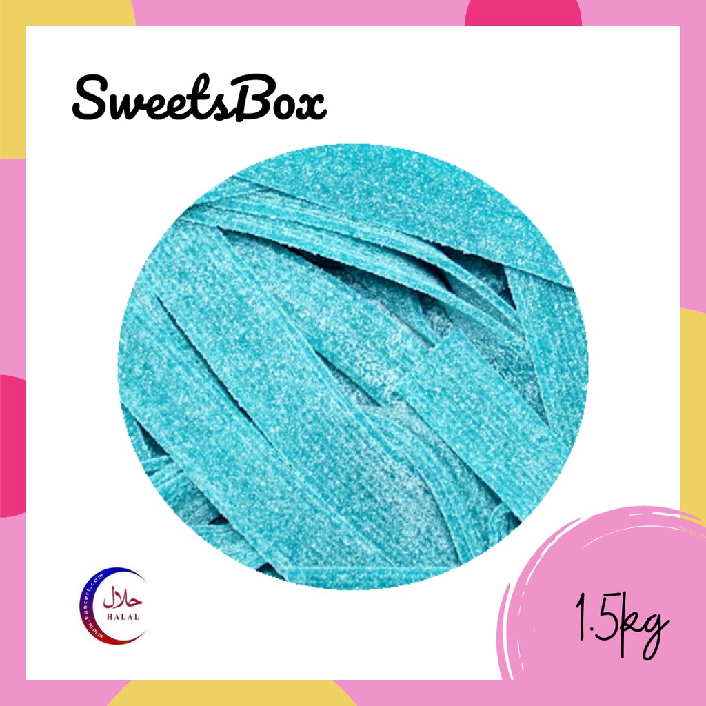 Sweetsbox | Bebeto Raspberry Sour Belt Halal Gummy Candy - 1.5kg ...