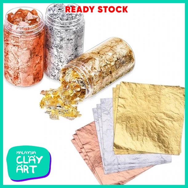 15 Colors Gold Leaf Sheets, Gold Leaf Paper for Arts Decoration ...