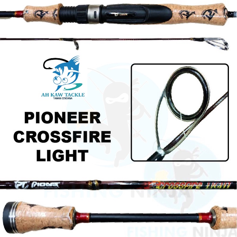 AHKAW PIONEER Crossfire Light Fishing Rod 5'6 6'6 Spinning Rod UL Rod