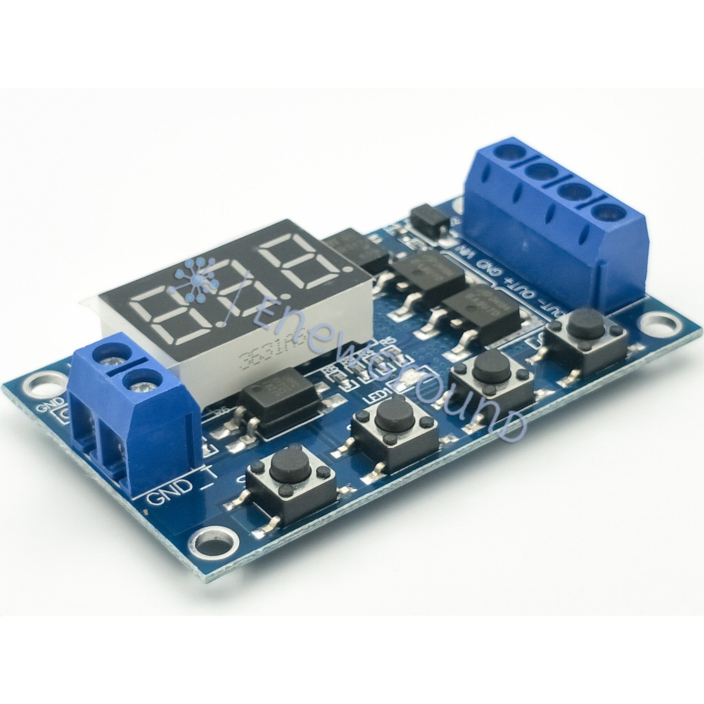 High power MOS cycle timer and delay switch with digital timer display ...