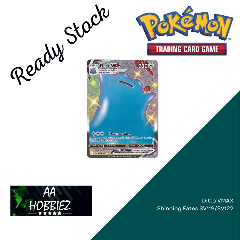 Pokemon TCG Ditto VMAX SV119/SV122 Shinning Fates | Shopee Malaysia