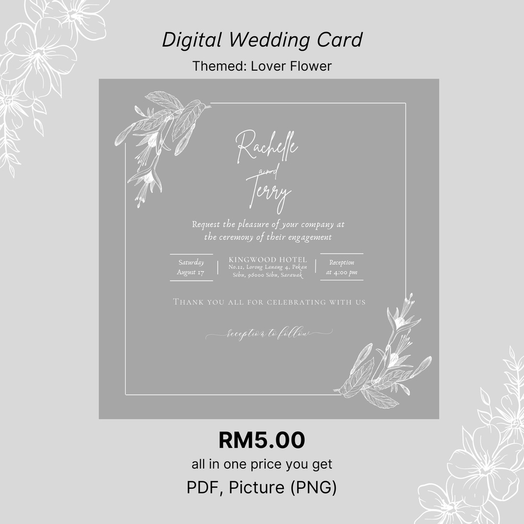 02 Wedding Card Digital Kad Kahwin Digital Wedding Invitation
