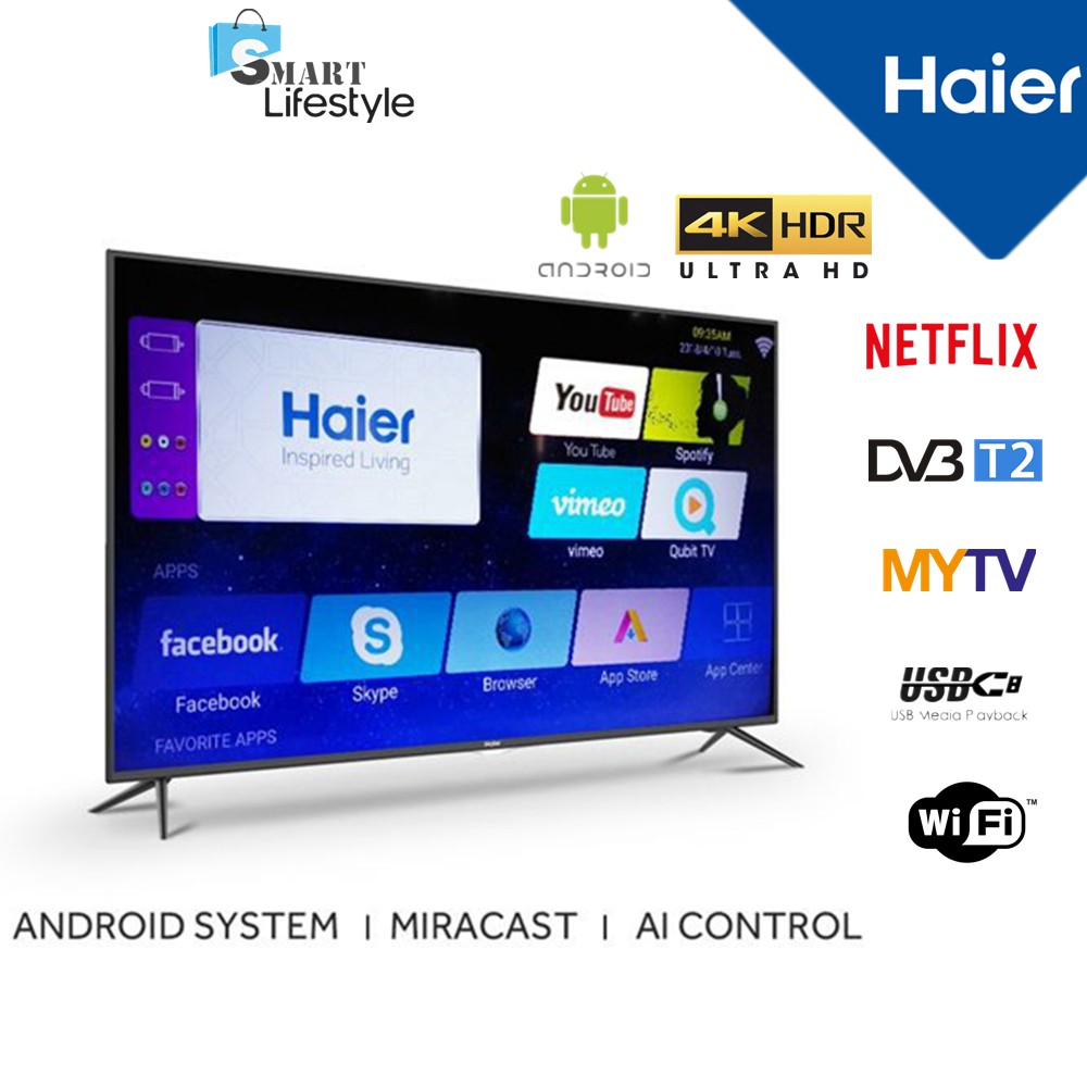 Haier 65″ Smart Android LED TV LE65K6600UG - Emilio S. Lim Appliances