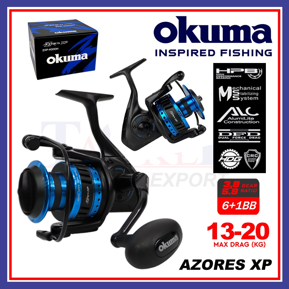13kg-20kg Okuma Azores XP Saltwater Spinning Fishing Reel