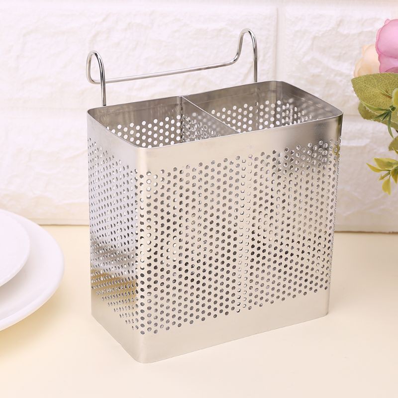 Kitchen Hanging Stainless Steel Chopsticks Spoons Fork Cutlery Holder ...