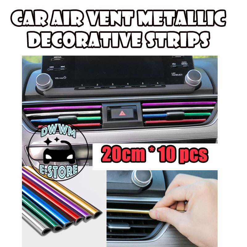 20 Pieces Car Air Conditioner Vent Outlet Decoration Strips Universal - Shop - View #6
