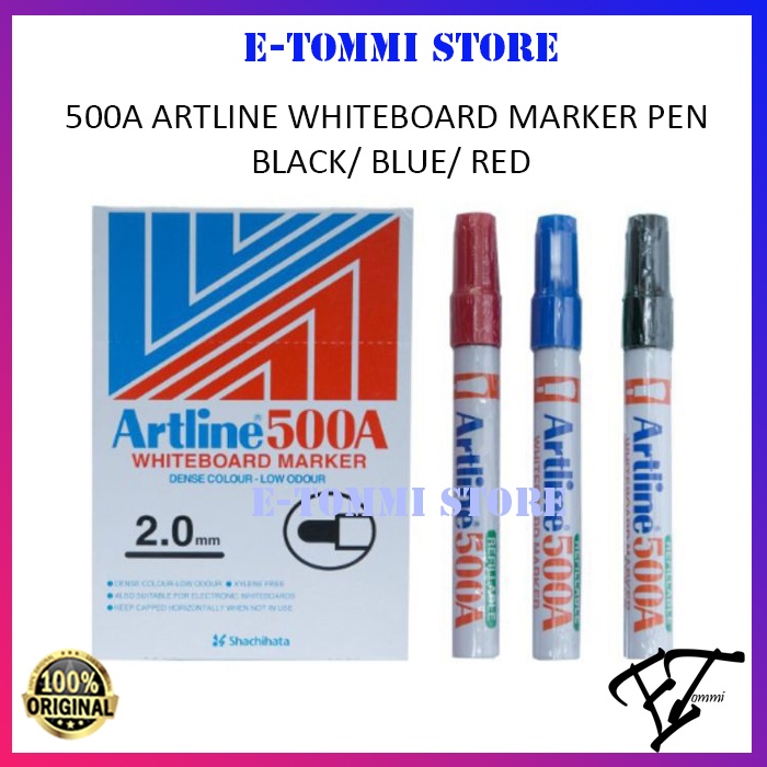 500A ARTLINE WHITEBOARD MARKER PEN BLACK/BLUE/RED (1BOX) | Shopee Malaysia