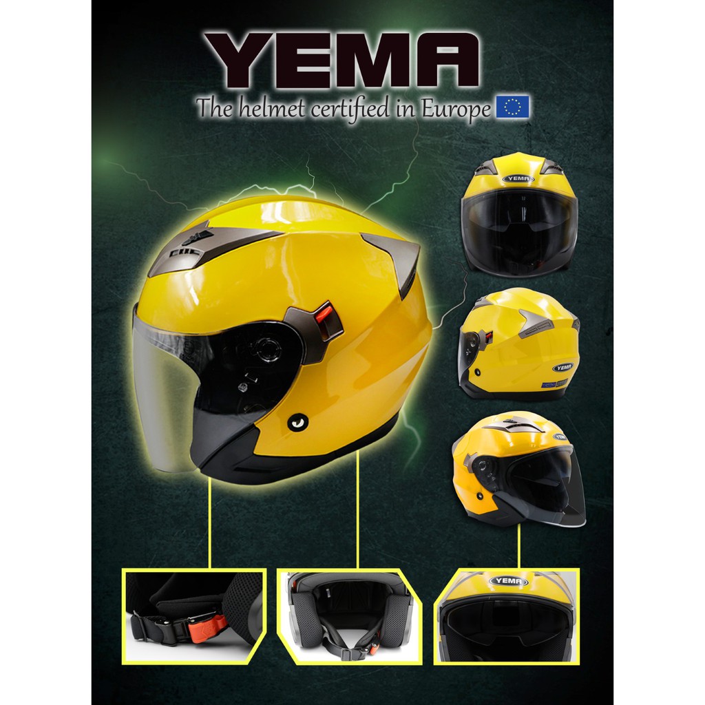 Yema 627 Open Face & Double Visor Helmet (New Arrival) Shopee Malaysia
