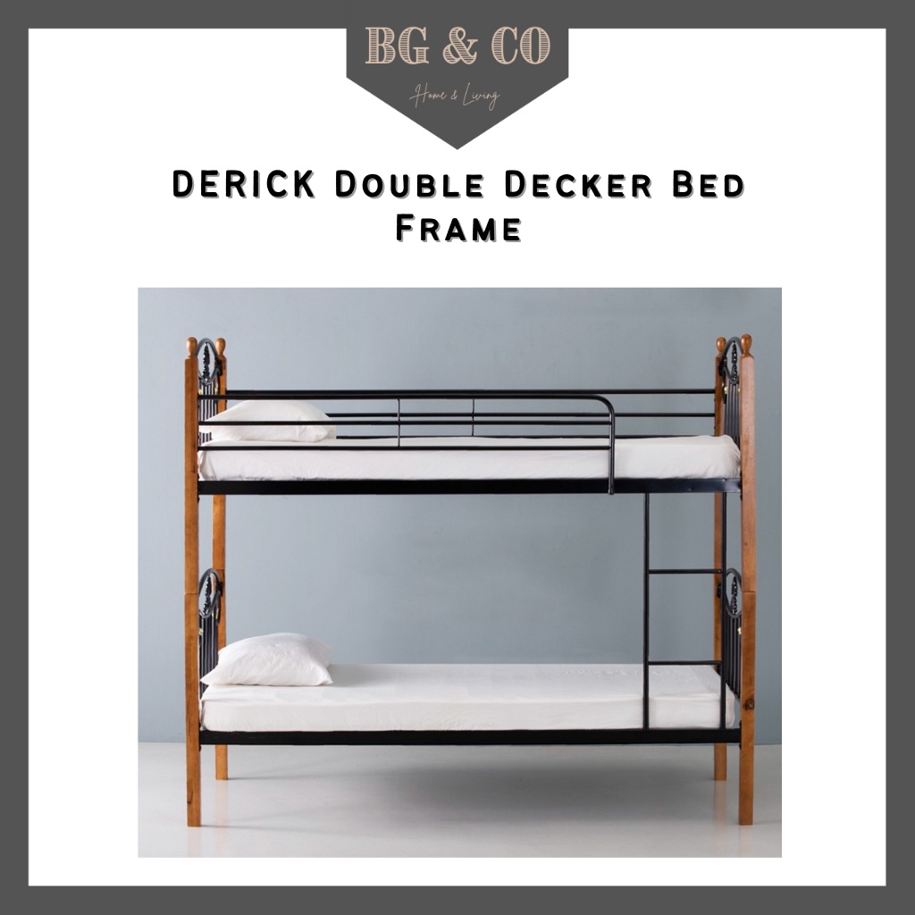 DERICK Katil Double Decker Bed Frame Bunk Bed Double Single Bed Frame