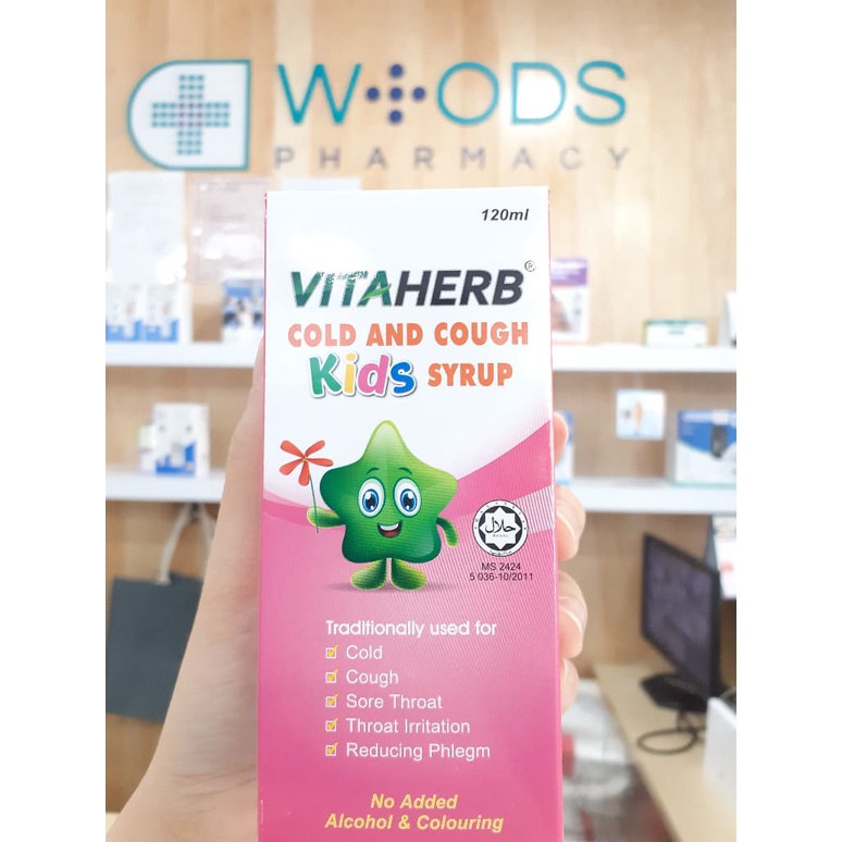 WOODS PHARMACY VITAHERB COLD & COUGH KIDS SYRUP 120ML Shopee Malaysia