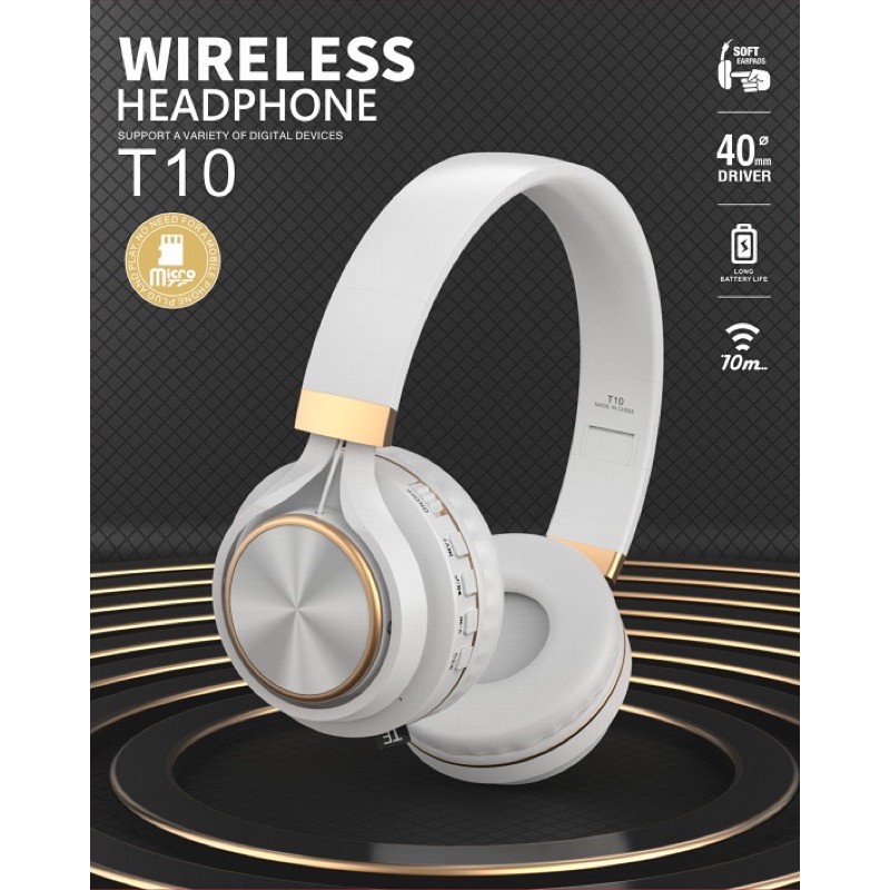 T10 With SD Card Wireless Headset Bluetooth 5.0 Bass Stereo