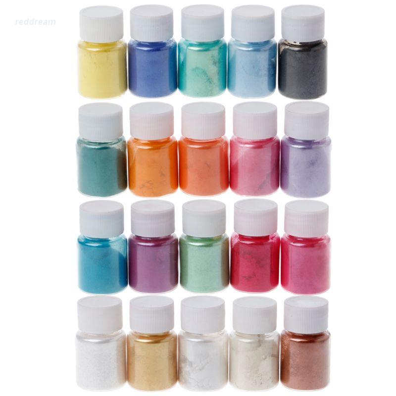 REDD 20 Colors Mica Powder Epoxy Resin Dye Pearl Pigment Natural Mica ...