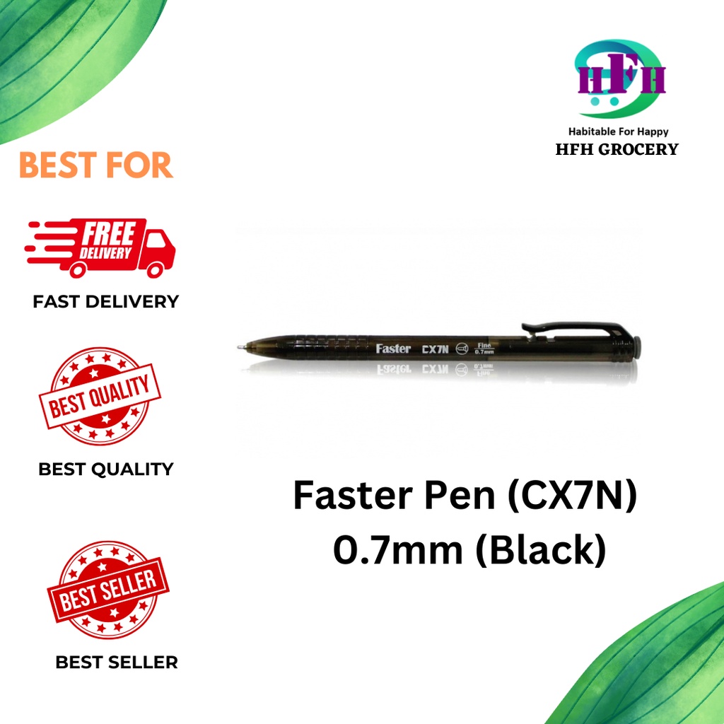 🔥Faster Pen (CX7N) 0.7mm Black | Shopee Malaysia