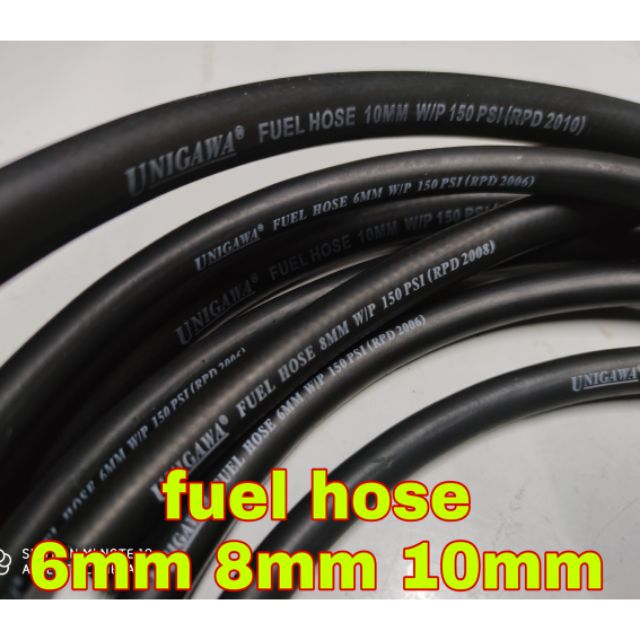 Fuel hose minyak petrol hos 6mm 8mm 10mm heavy duty silikon vacuum hose