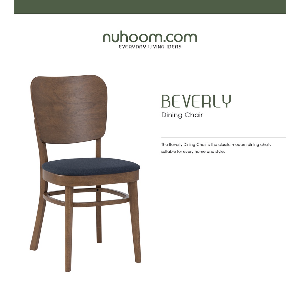 Beverly Dining Chair/ Wooden Dining Chair with Fabric Seat