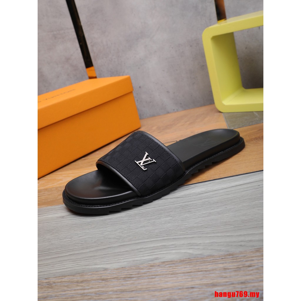 kasut lelaki ◣100% Original ◢ New Monogram Lv Louis Vuitton Men slipper men  sandal lelaki