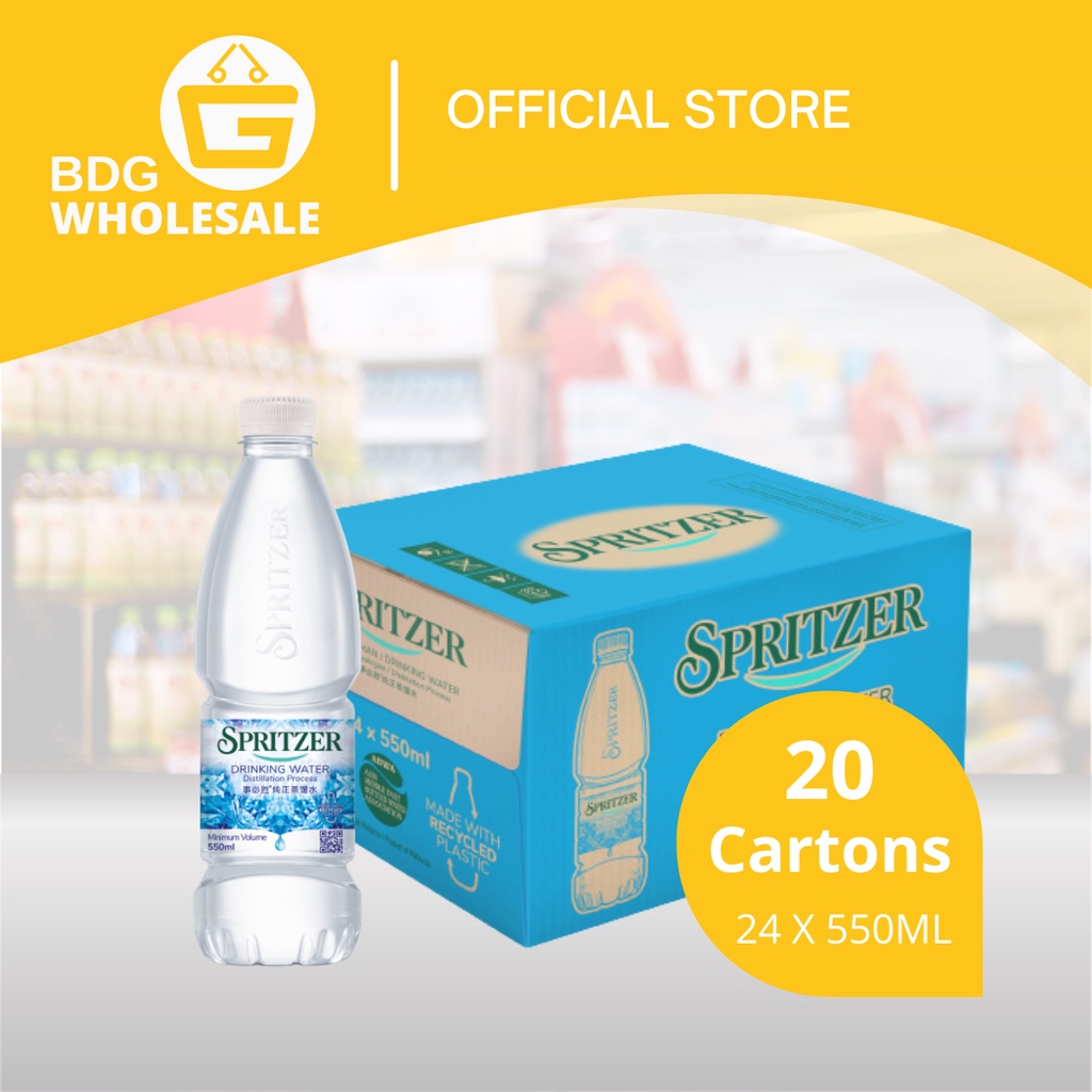 Spritzer Distilled Drinking Water 24 x 550ml | Shopee Malaysia