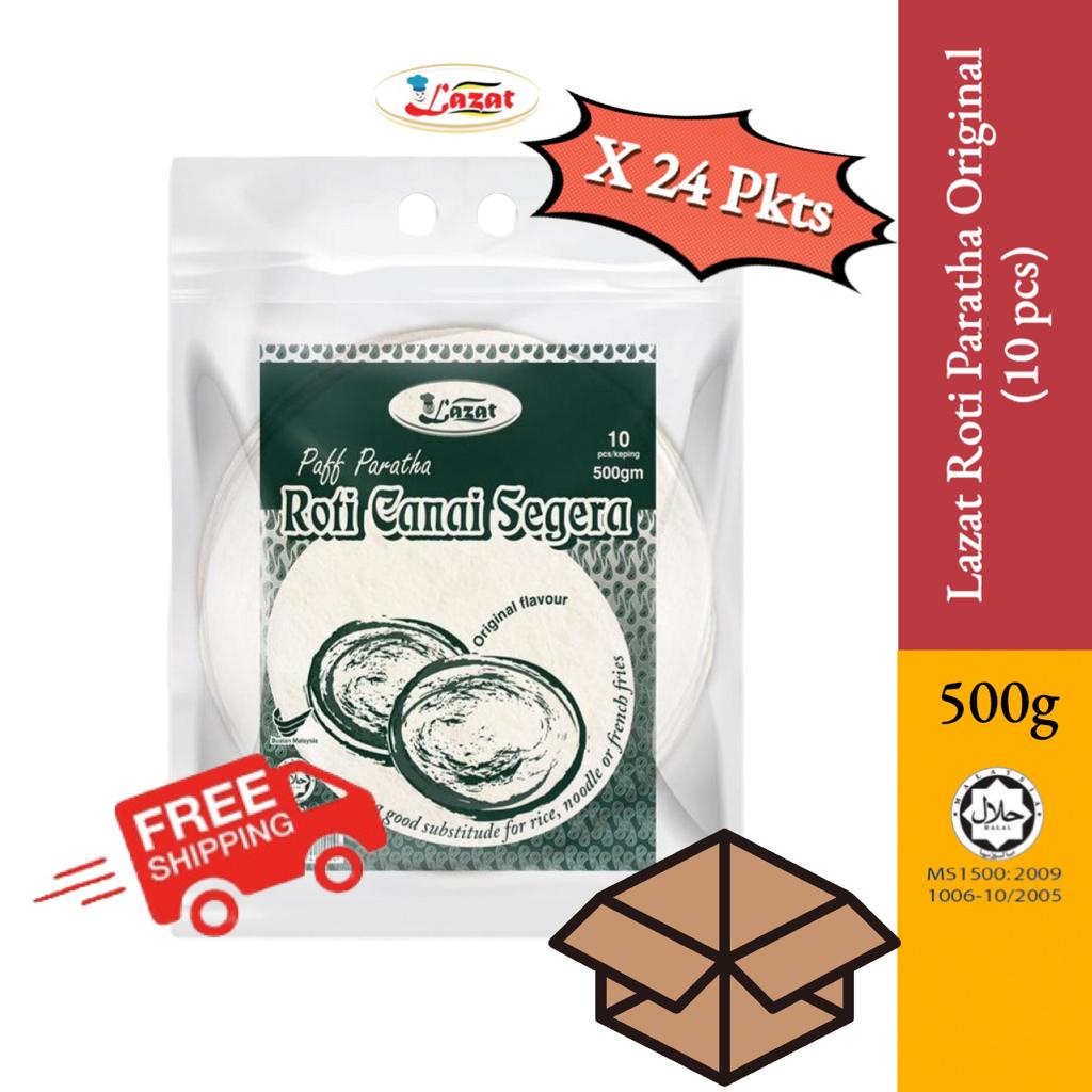 Lazat Roti Paratha/ Roti Canai Frozen Original (10pcs x 24Packs X 500g ...