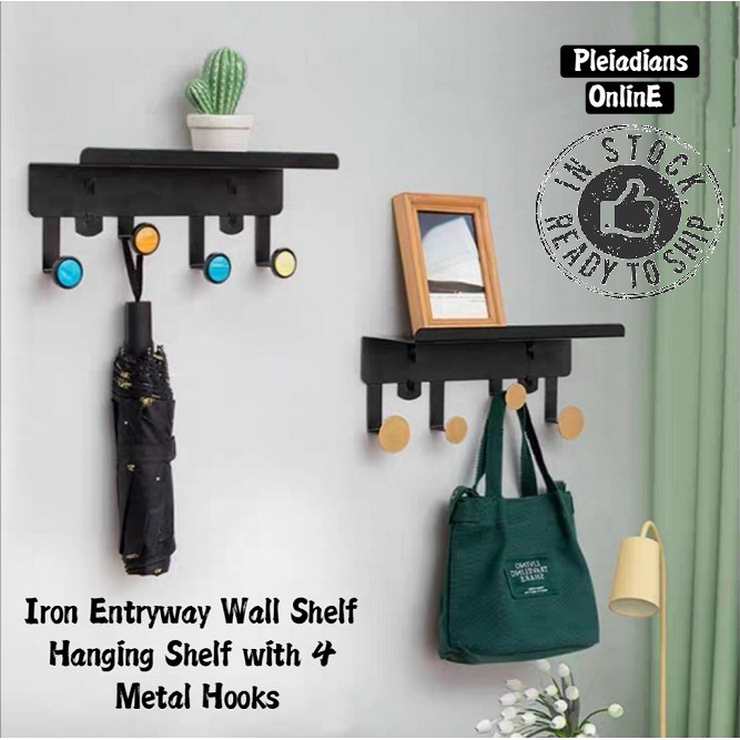 HOMIEE Metal Key Holder Hook Hanging Decor Wall Cloth Penyangkut Kunci ...
