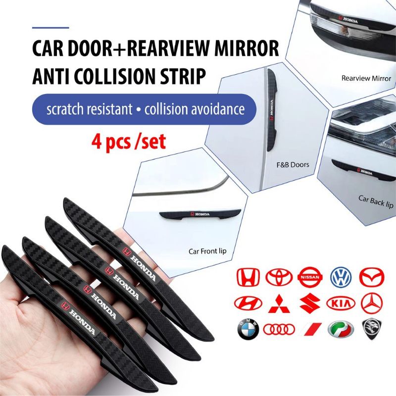 4pcs car door side anticollision guard protector strip/ car door