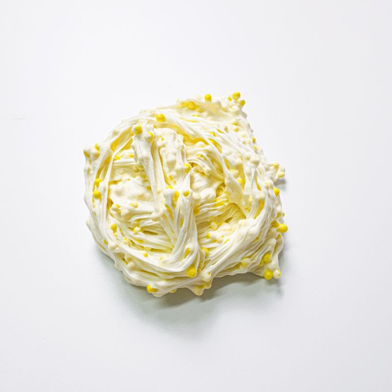 READY STOCK] Floam Slime (White Slime with Foam Beads) Yellow