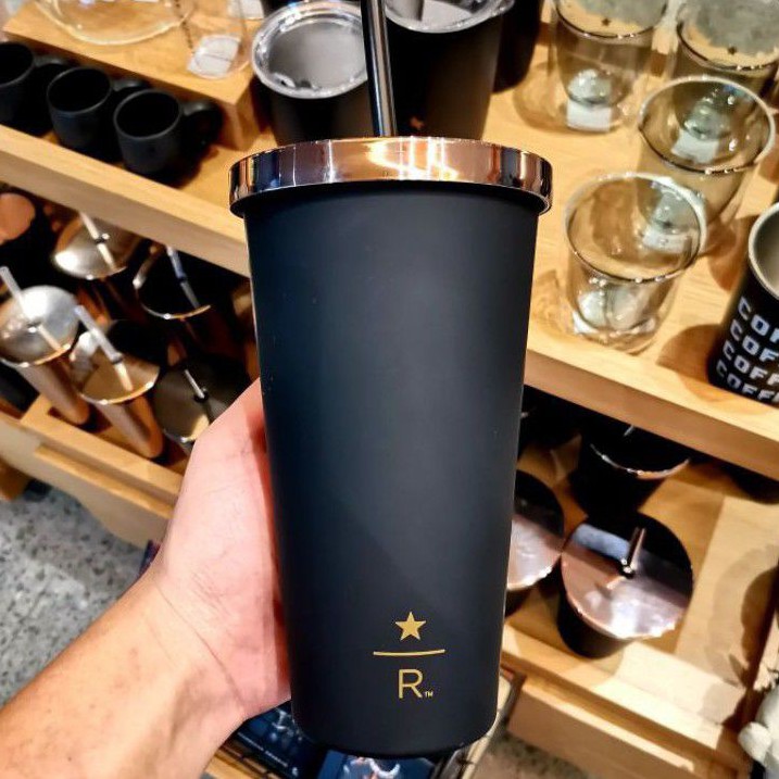 ORIGINAL Starbucks Reserve Matt Black Stainless Steel Grande 16oz Matte  Cold Cup Tumbler With Golden Rose Gold Lid | Shopee Malaysia