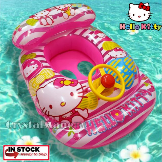 Inflatable Hello Kitty Baby Boat.Pelampung Mandi Kolam Baby.🏖Ready ...