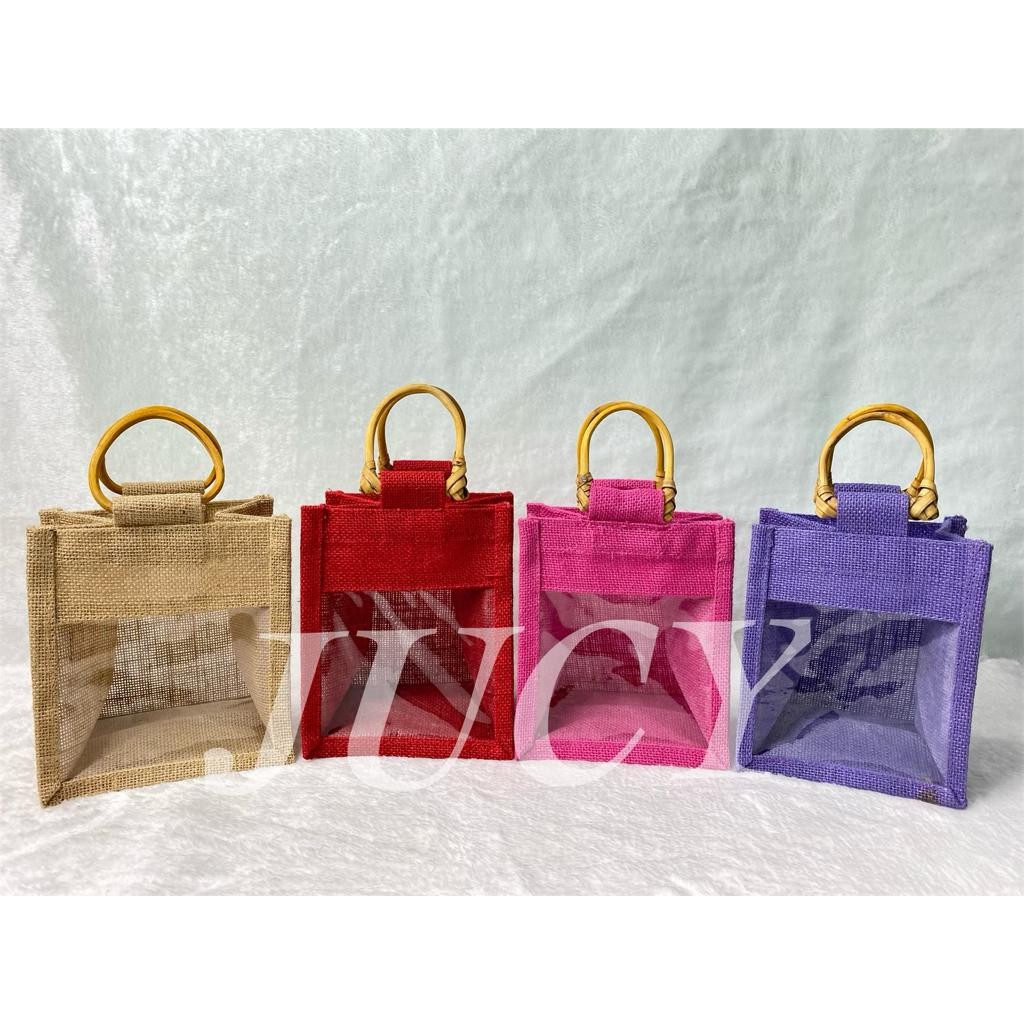 Transparent jute online bags