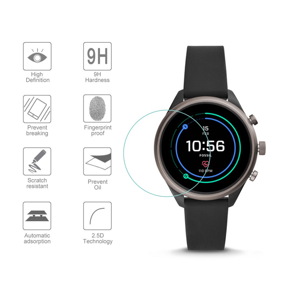 Fossil sport watch screen protector sale