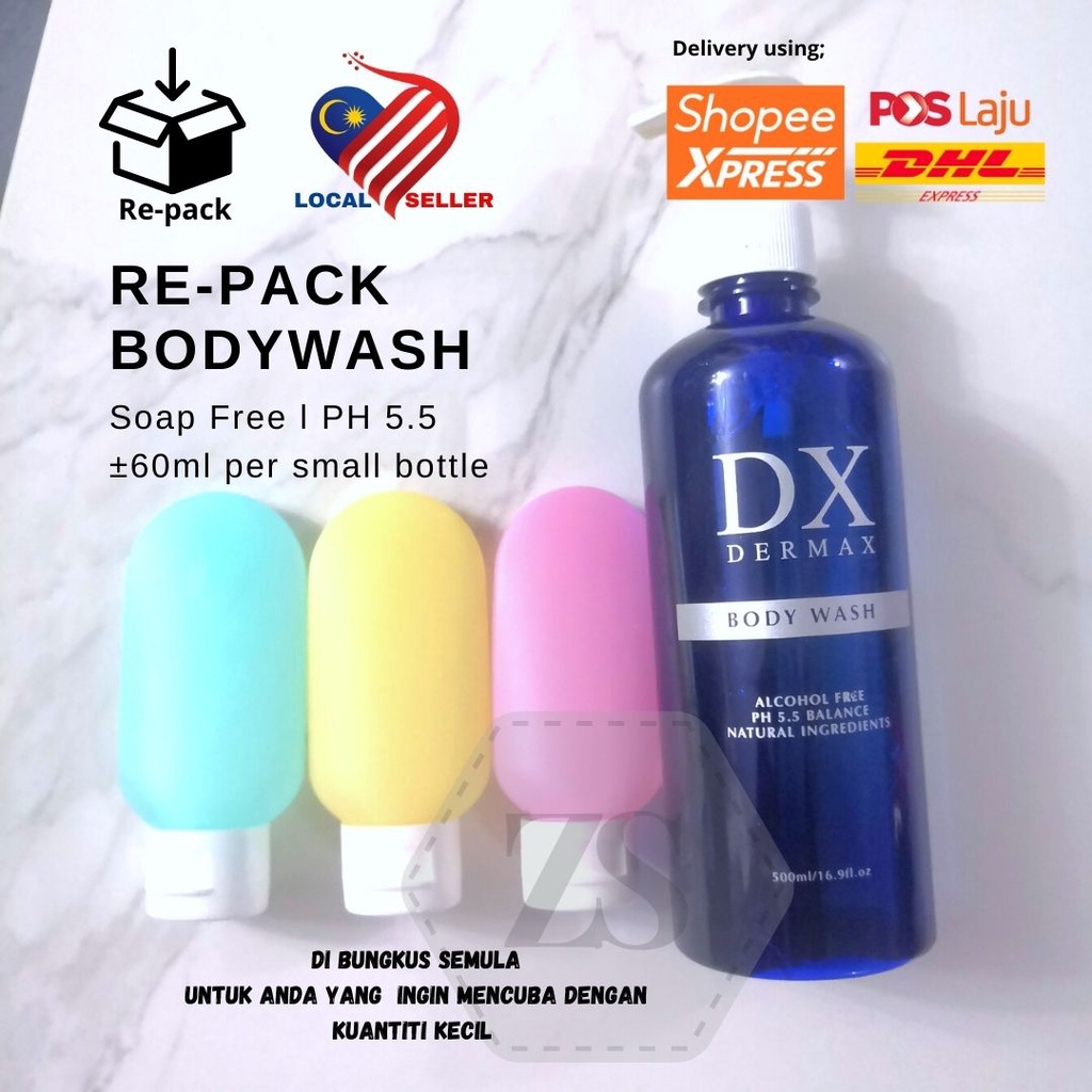 Re-pack DX Dermax Body Wash (60ml) skin sensitive, eczema, itchy, rash ...