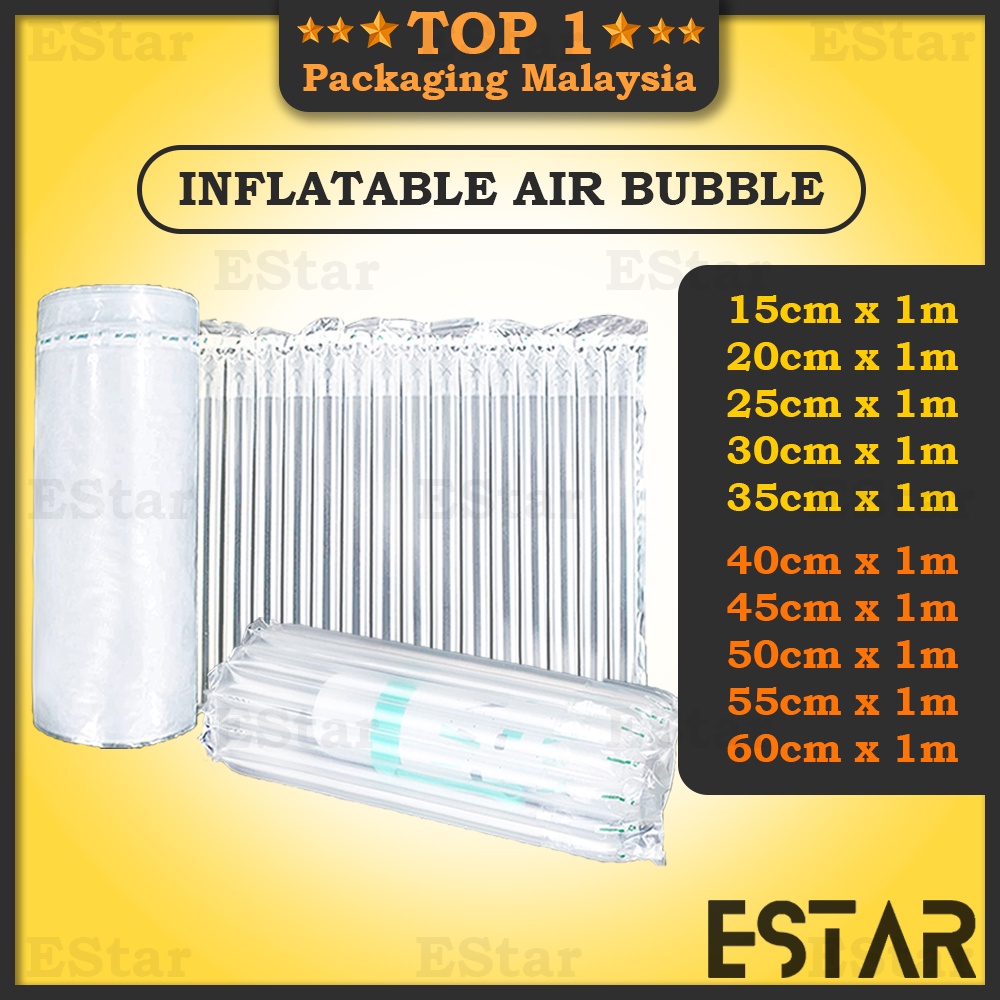 1m Inflatable Bubble Wrap Inflatable Air Packaging Air Bubble Plastic ...