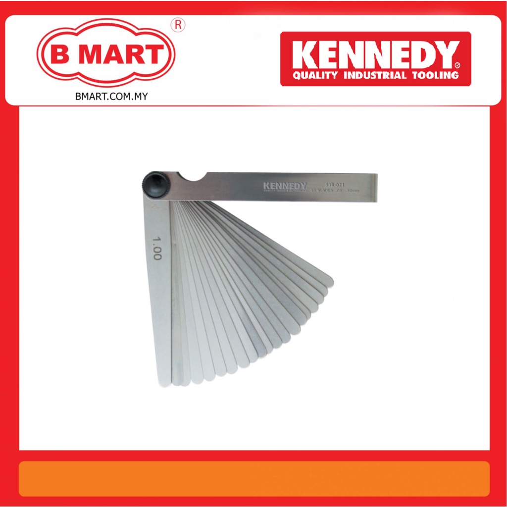 KENNEDY KEN5180710K KEN5180780K 4" 10/20 BLADE METRIC FEELER GAUGE
