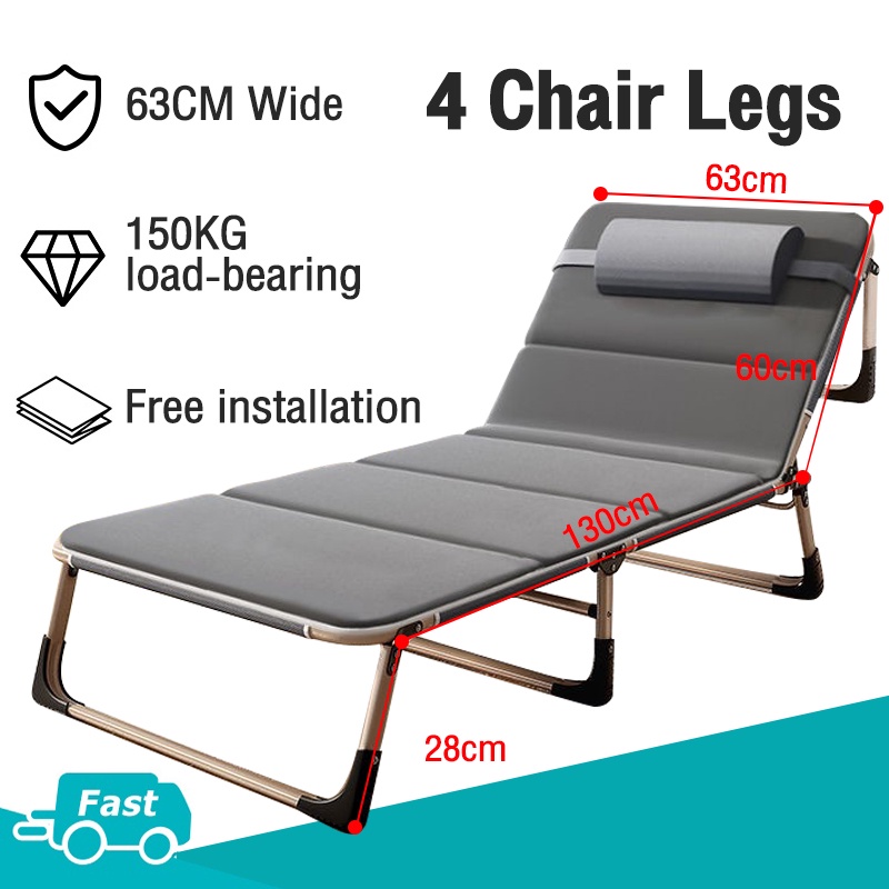 DO 193CM KERUSI MALAS Lazy Chair Foldable Bed Single Office Portable ...