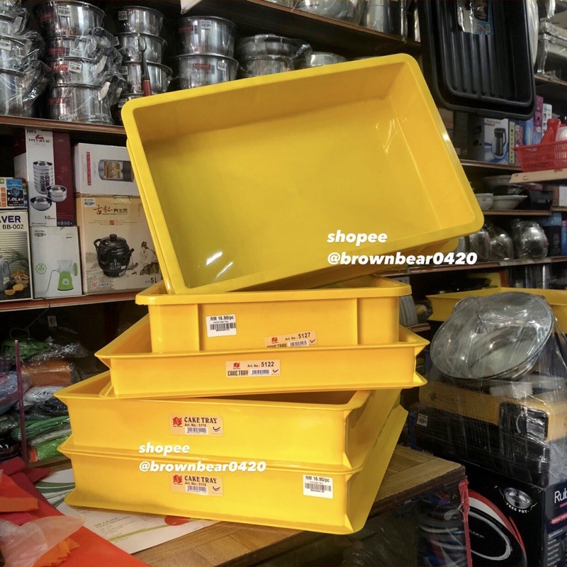 【Twin Dophin】Heavy Duty Stackable Plastic Food Tray /Bread Cake Sushi ...