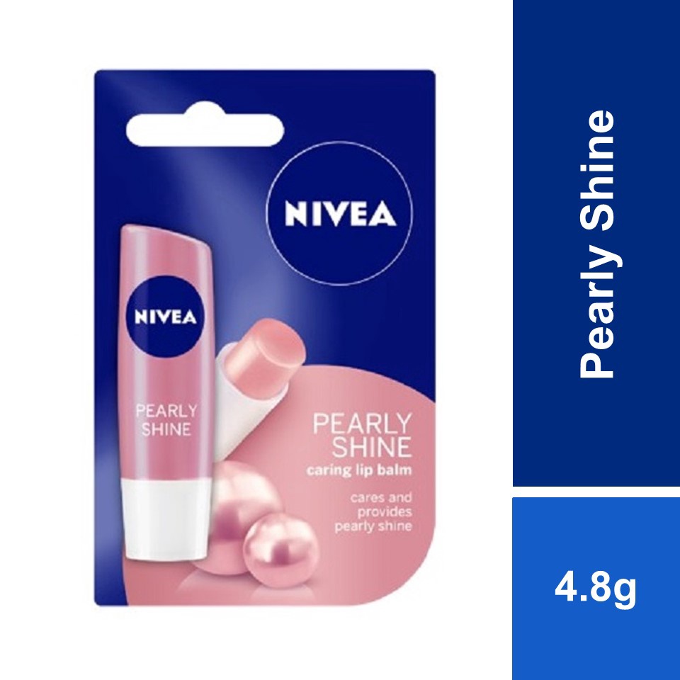 NIVEA Lip Care Caring Lip Balm Pearly Shine (4.8g) Shopee Malaysia