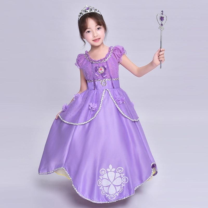 (Ready Stock ) Kids Girls Princess Sofia The First Short Sleeve Costume ...