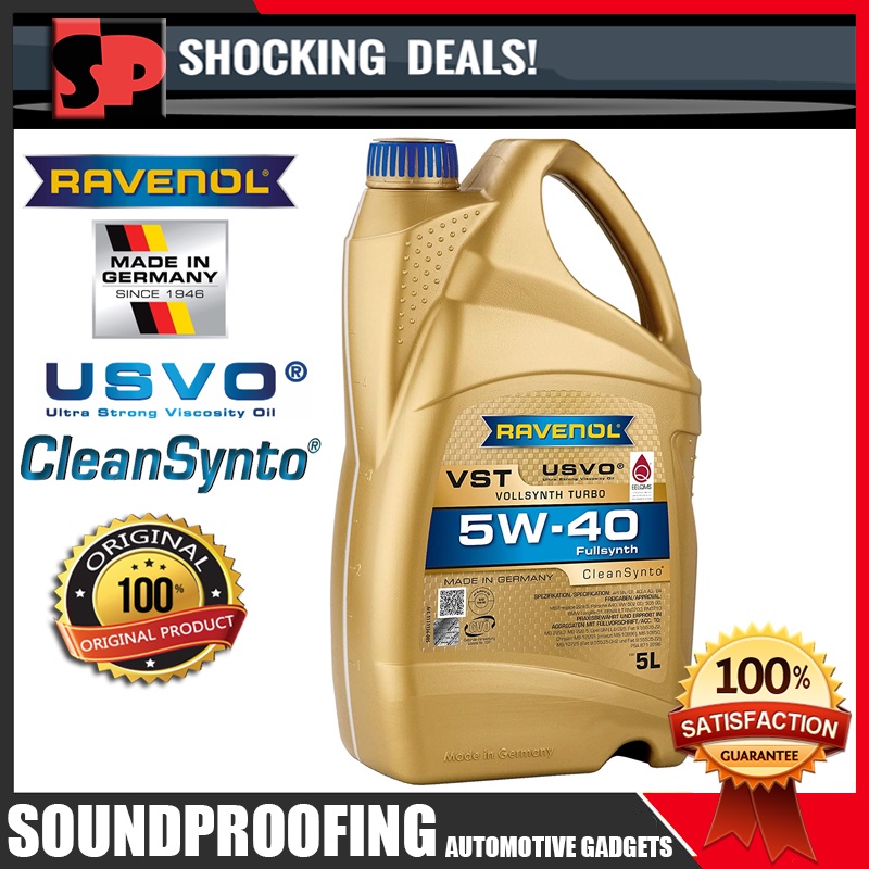 RAVENOL VOLLSYNTH TURBO VST SAE 5W-40 Fully Synthetic Oil with USVO® 5L ...