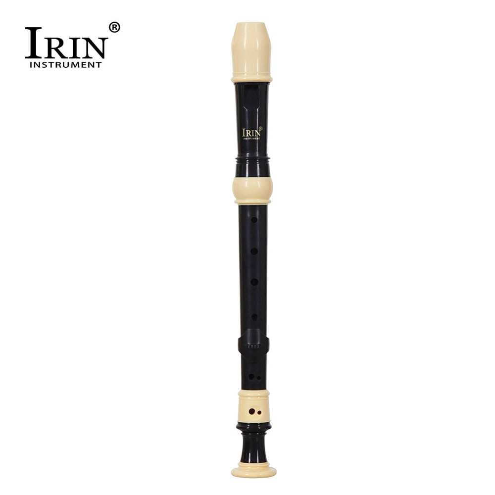 IRIN ABS Alto Recorder 8 Hole Baroque Style Recorders Instrument Detachable with Finger Rest and