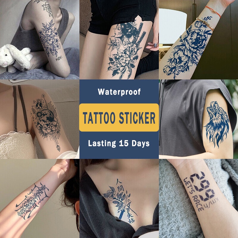 Tattoo Sticker Waterproof Long Lasting Temporary Tattoo Fake Tattoo ...