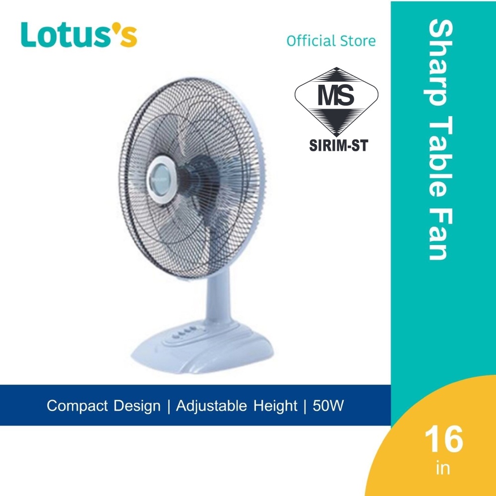 SHARP Table Fan PJT169BL 16 inch (Blue/ Grey) | Shopee Malaysia