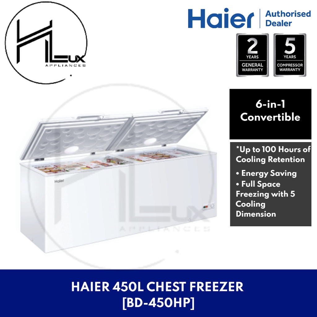 [DM FOR DELIVERY !!!] HAIER CHEST FREEZER 450 LITER [BD458HP] SELF