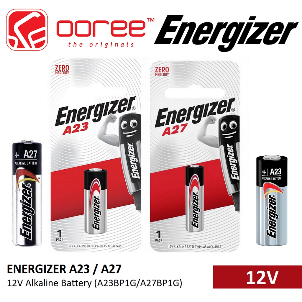 ENERGIZER A23 (A23BP1G) / A27 (A27BP1G) MINIATURE ALKALINE BATTERY 12V