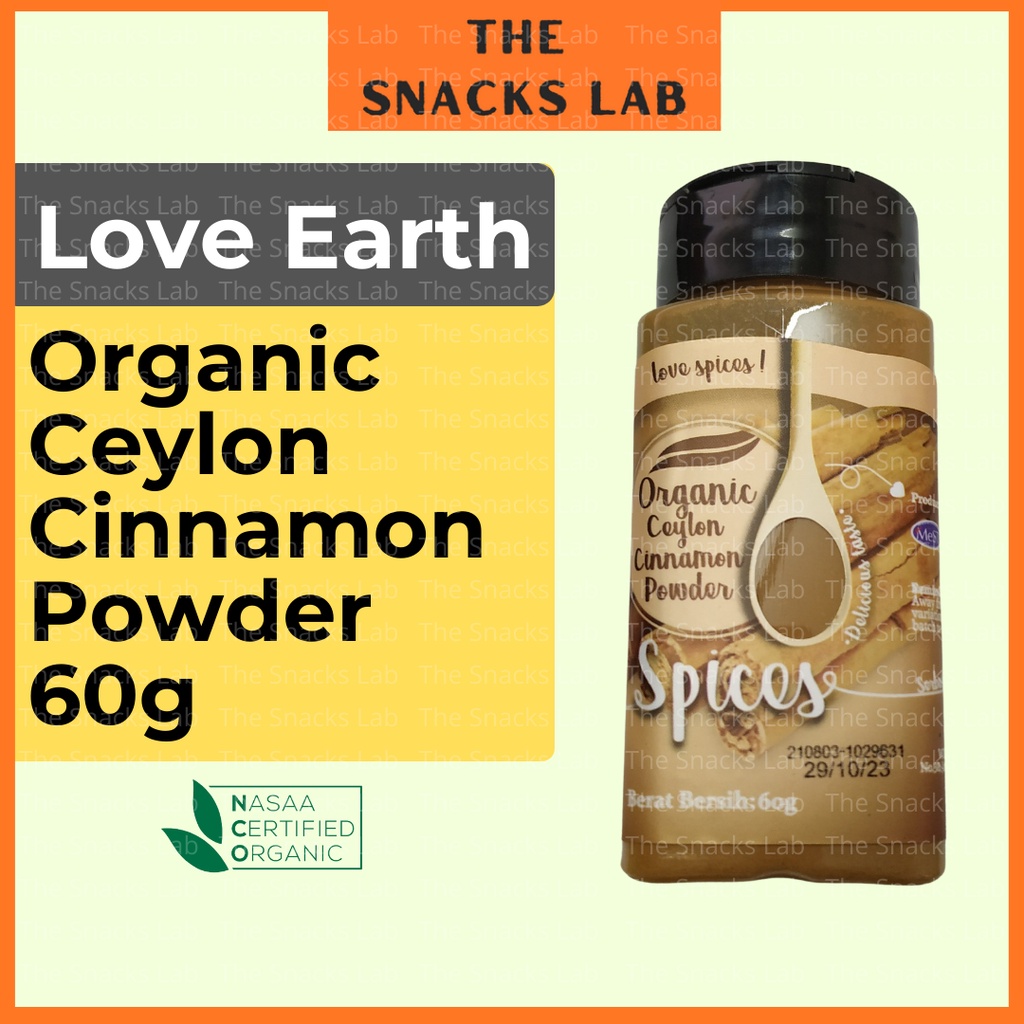 Love Earth Organic Ceylon Cinnamon Powder / Serbuk Kayu Manis Ceylon ...