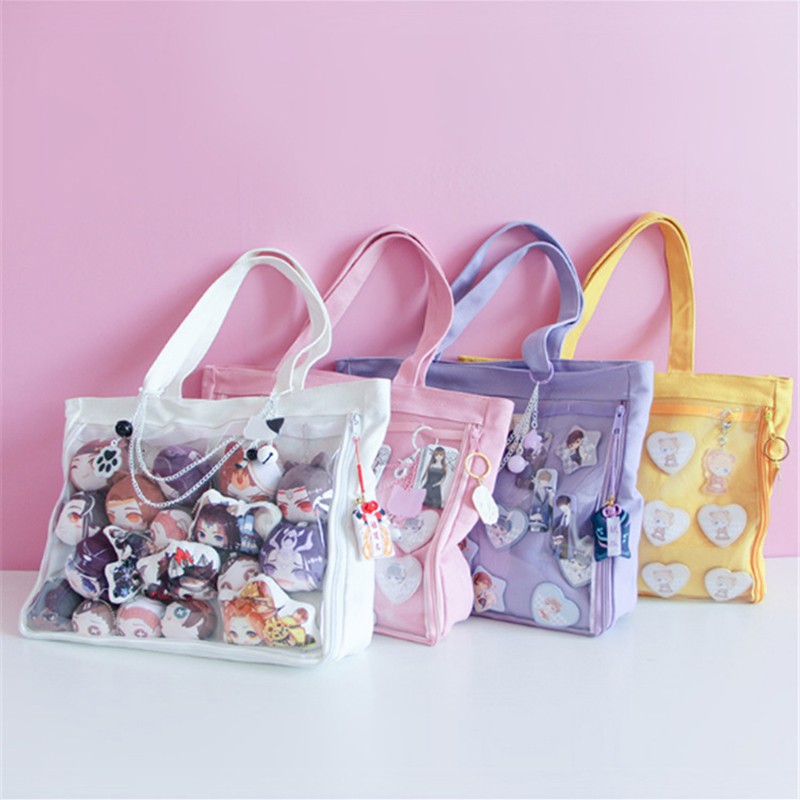 Canvas Bag Shoulder bag Ita-Bag Japanese pain bag Mise-Tote Bag Badge ...